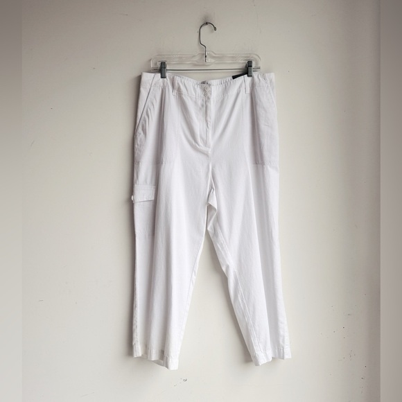 NWT TALBOTS Supersoft Cargo Pants in White 16 - Picture 1 of 5